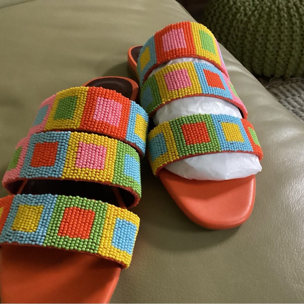 Staud Mona beaded sandal